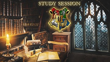 Hogwarts 📚 Study Session [ASMR] Rainy Window ⚡ Harry Potter Inspired Ambience