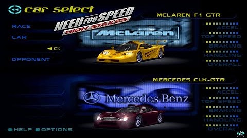 Need For Speed High Stakes - Hot Pursuit | Mclaren F1 GTR vs Mercedes Benz CLK GTR (PS1)