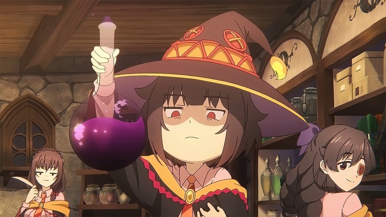 Vê aqui a abertura de KonoSuba: An Explosion on this Wonderful