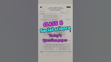 Class 8 Social science Onam exam Question paper 2025 | Class 8 Onam exam Social science Answer key