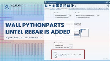 ALLTO Wall PythonParts ver 4.2.1 updates | Lintel rebar is added