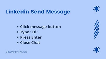 Linkedin Send Message - DataKund vs Others ( DataKund , Uipath,  Ui-Vision, Katalon, iMacros etc.)