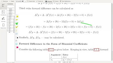 Linear operators, Finite differences