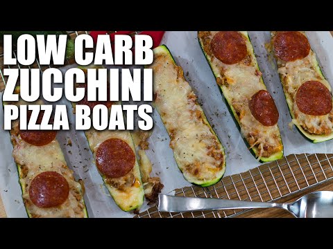 LOW CARB PIZZA ZUCCHINI BOATS RECIPE