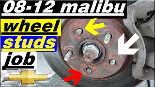 Famous how to replace wheel studs on 2008  2012 Chevy Malibu broken wheel studs replacement step by step Profile