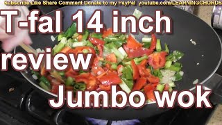 Wok Tfal 14 Inch Jumbo Wok Review and Chow Mein Cooking