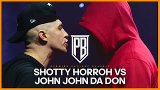 🏴󠁧󠁢󠁥󠁮󠁧󠁿 Shotty Horroh vs John John Da Don 🇺🇸 | Premier Battles | Rap Battle