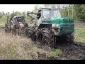 Xtz T-150K modified into a swamp forwarder saving Belarus Mtz 1025 and Mtz 82