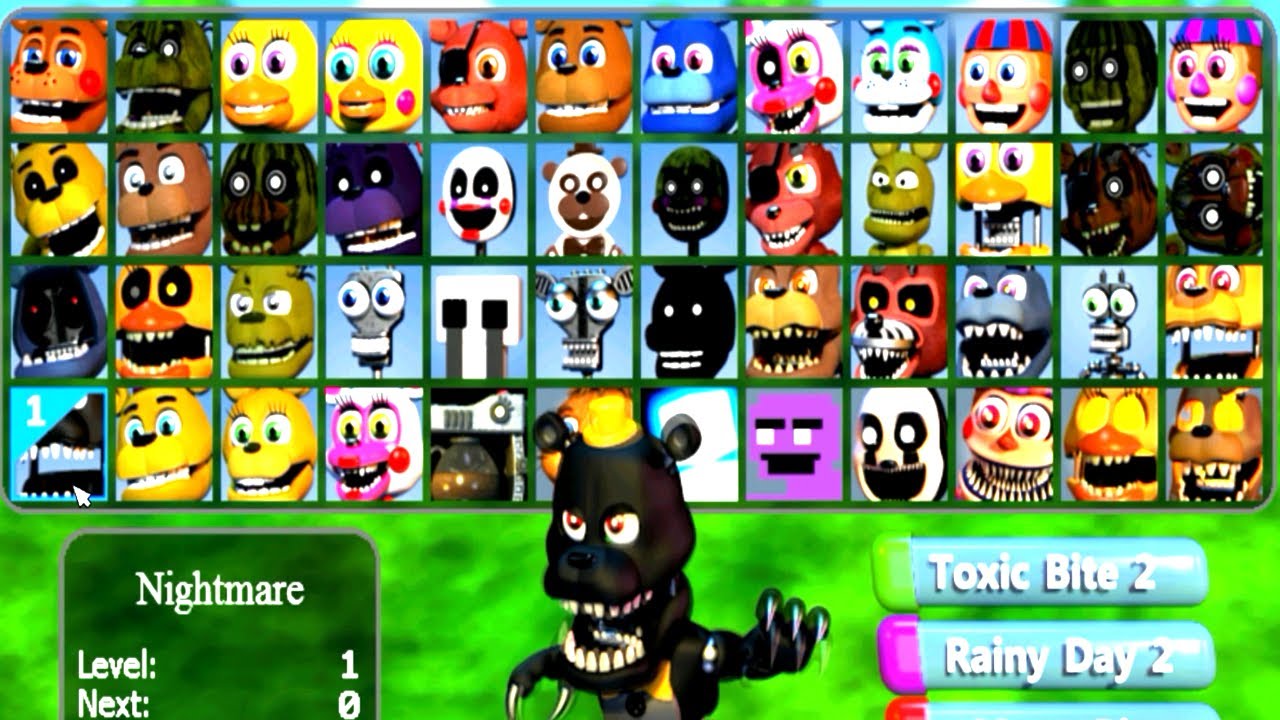 FNaF WORLD Multiplayer All 48 Characters Unlocked (All Animatronics) 