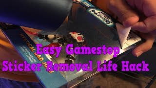 Gamestop sticker removal life hack!