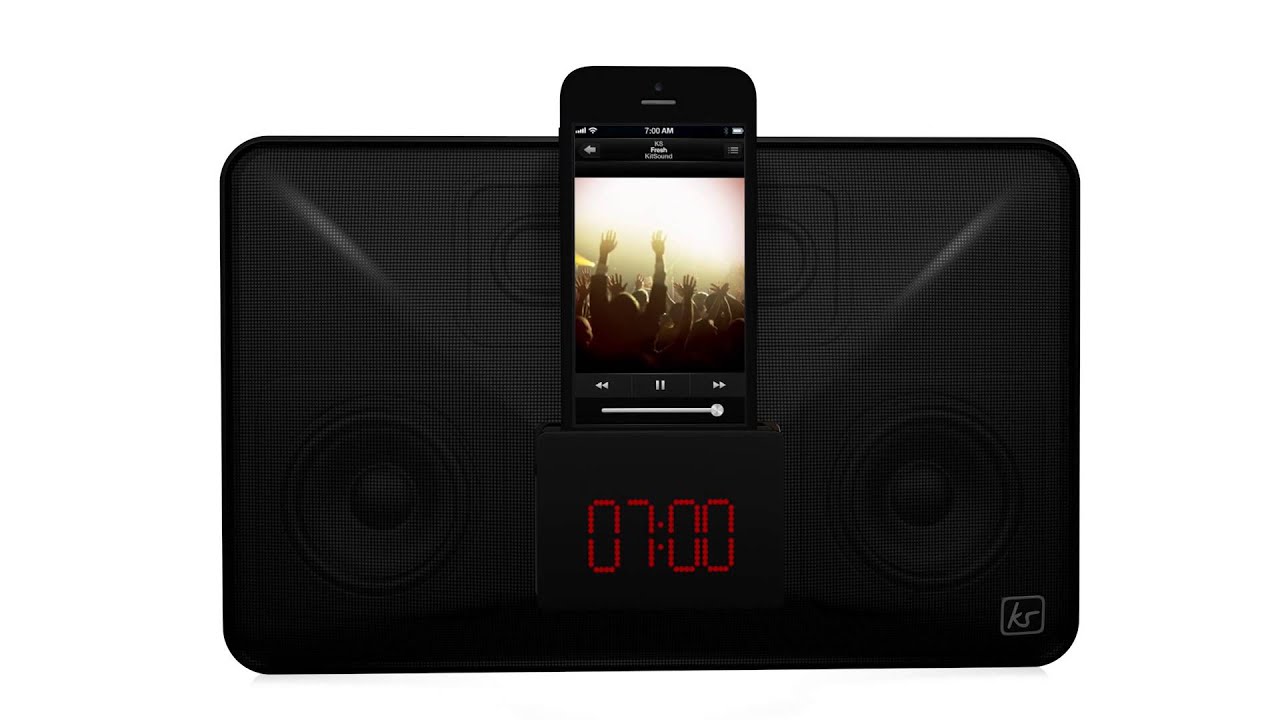 KitSound Fresh Lightning Dock Clock Radio YouTube