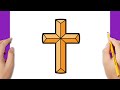 HOW TO DRAW A CROSS EASY EASTER DRAWING