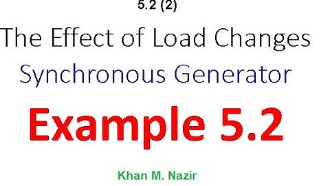 (E)EM(C) Ex 4.2 || Synchronous Generator  || Effect of Load Changes