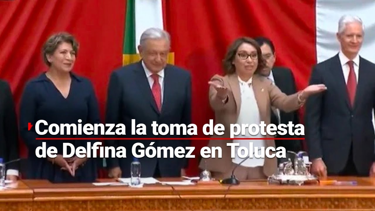 #GOBERNADORA | Delfina Gómez llega al congreso del Edomex - YouTube