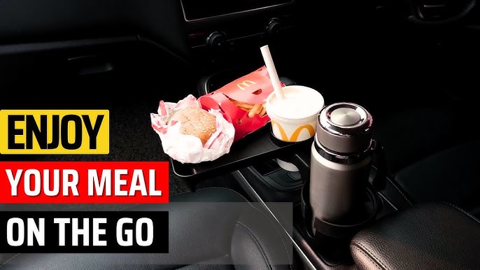 Oshotto (FT-02) Car Backseat Food Travel Dining Meal & Snack Tray & Cup  Holder for All Cars (Black) - 1 Piece