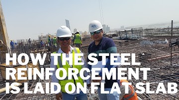 How the steel reinforcement is laid on flat slab (PT slab)