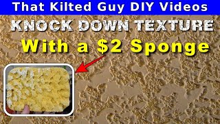 Knockdown Texture with a Sponge on a Large Ceiling Repair