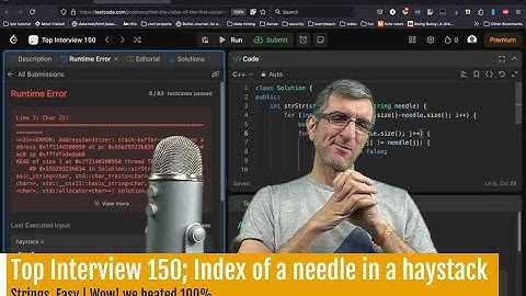 Top algorithm interview questions 150: Index of needle in a haystack