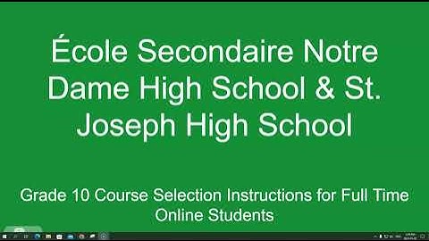 RDCRS Full Time Online Grade 10 Course Request Instructions
