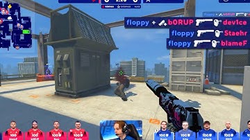floppy insane 3 kills on pistol round against Astralis