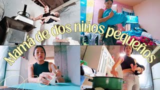 Mi día siendo mamá de dos niños pequeños a mis 23 ✨🏠❤️+ RUTINA  diaria 🧽🫧 #rutina #vlog