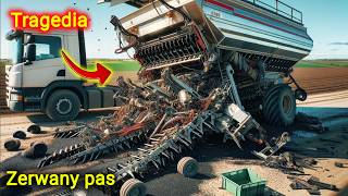 TRAGEDY during unloading Seeder fell off