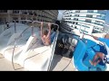 Aqua park at Delphin Botanik Platinum. Water slides test (4K UHD)