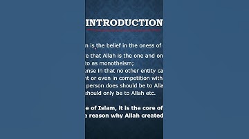 Tawheed|Oness of Allah #islamicstudies #spsc #css #pms