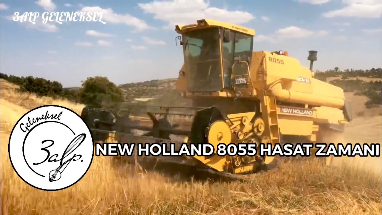 3ALP GELENEKSEL ÇİÇEKDAĞI - HACIDURAKLI KÖYÜ BUĞDAY HASAT ZAMANI (New Holland 8055)