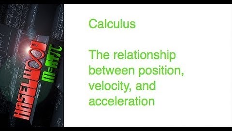 Calculus  - 3.1-3.4 Review: Position Velocity Accelearation