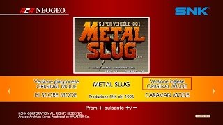 ACA NEOGEO METAL SLUG (EU Switch eShop) First 18 Minutes on Nintendo Switch - Gameplay ITA Neo Geo Metal Slug Switch