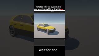 🚗 Rotates wheels like real car steering 🔥Building realistic vehicle physics in Unity Engine #unity3d