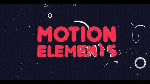 After Effects Template: Motion Elements