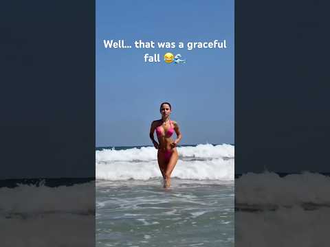 Well… that was a graceful fall 😂🌊
