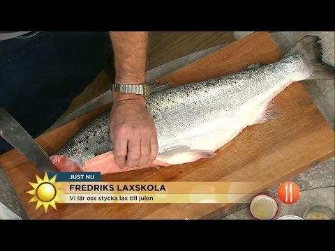 Laxskola med Fredrik Eriksson - lär dig stycka och tillaga lax - Nyhetsmorgon (TV4)