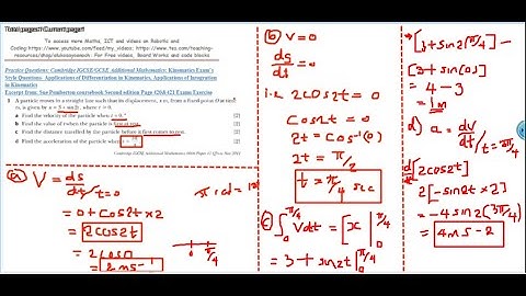 GCSE/IGCSE, AP, IB-HL Exam Style Questions-Kinematics, Add Maths 0606
