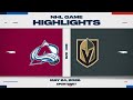 NHL Game 3 Highlights Avalanche Vs Golden Knights May 24 2026 