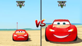 Small Lightning McQueen vs Big Lightning McQueen in GTA 5 - which is best?