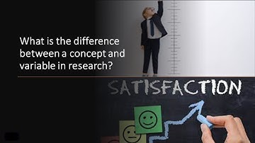 What is the difference between a concept and variable in research?