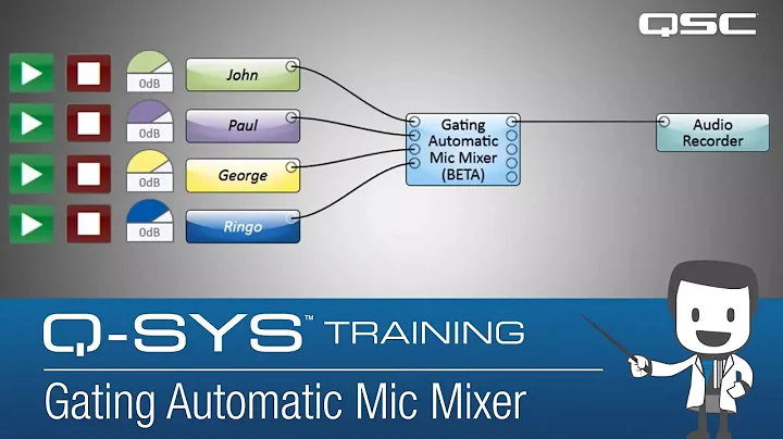Q-SYS: Automatic Mixer - Part C (Gated Mixers Setup)