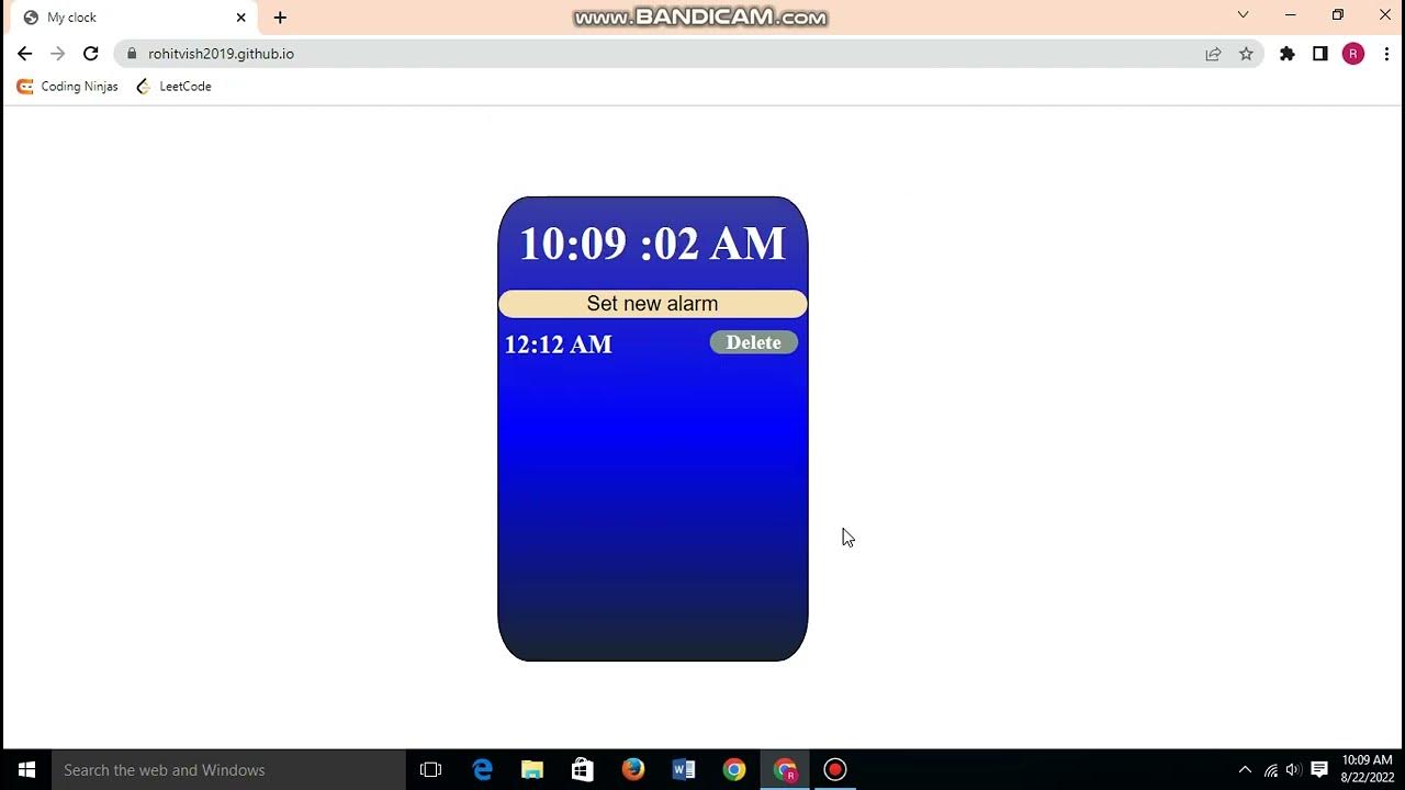 Basic alarm clock YouTube
