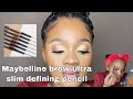 MAYBELLINE BROW ULTRA SLIM DEFINING PENCIL REVIEW + EYEBROW TUTORIAL