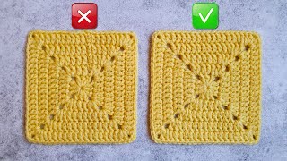 You must learn this! Perfect crochet square. Crochet.