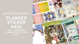 PLANNER STICKER HAUL | feat. Plannerface #ad, Scribble Prints Co,