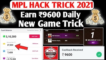 MPL NEW GAME HACK TRICK 2021.MPL 1ST RANK TRICK.MPL GAME WINNING PRO TRICK.