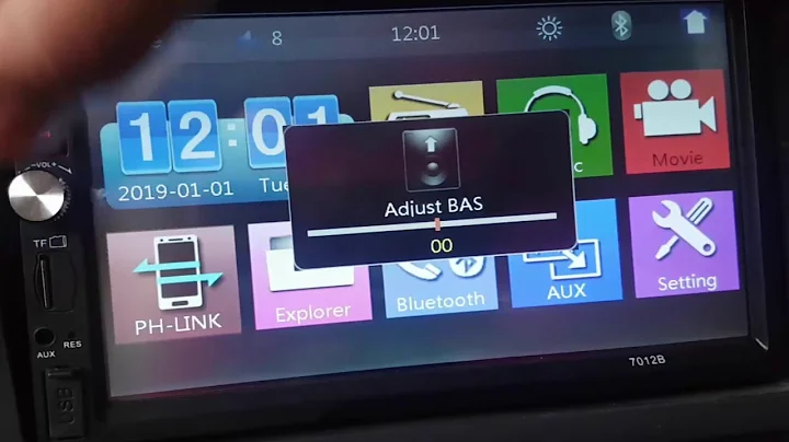 How to Adjust BAS in Double din 7012B Head Unit
