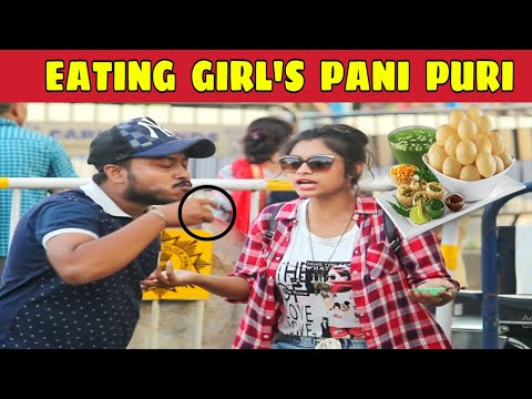 Eating Girls Pani Puri Prank | ফুচকা চুরি করে খাওয়া | Prank On Cute Girl | KKF - 2019