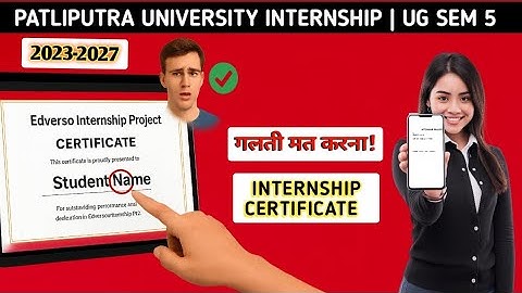 PPU UG Sem 5 Internship 2025 🙋|| Edverso Project || PPU UG Sem 5 Internship Form Kaise Bhare 2023-27