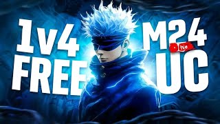 1V4 M24 MATCHES WIN FREE UC | BGMI LIVE UC GIVEAWAY | GT KNIFE GAMING | screenshot 2