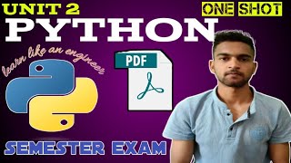 python unit 2 in one shot |#aktu #dsalgo #python loop , conditional statement